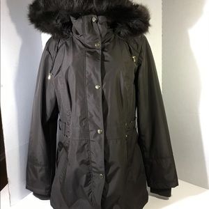 Susan Graver Faux Fur S NWT Jacket With Hood Brown